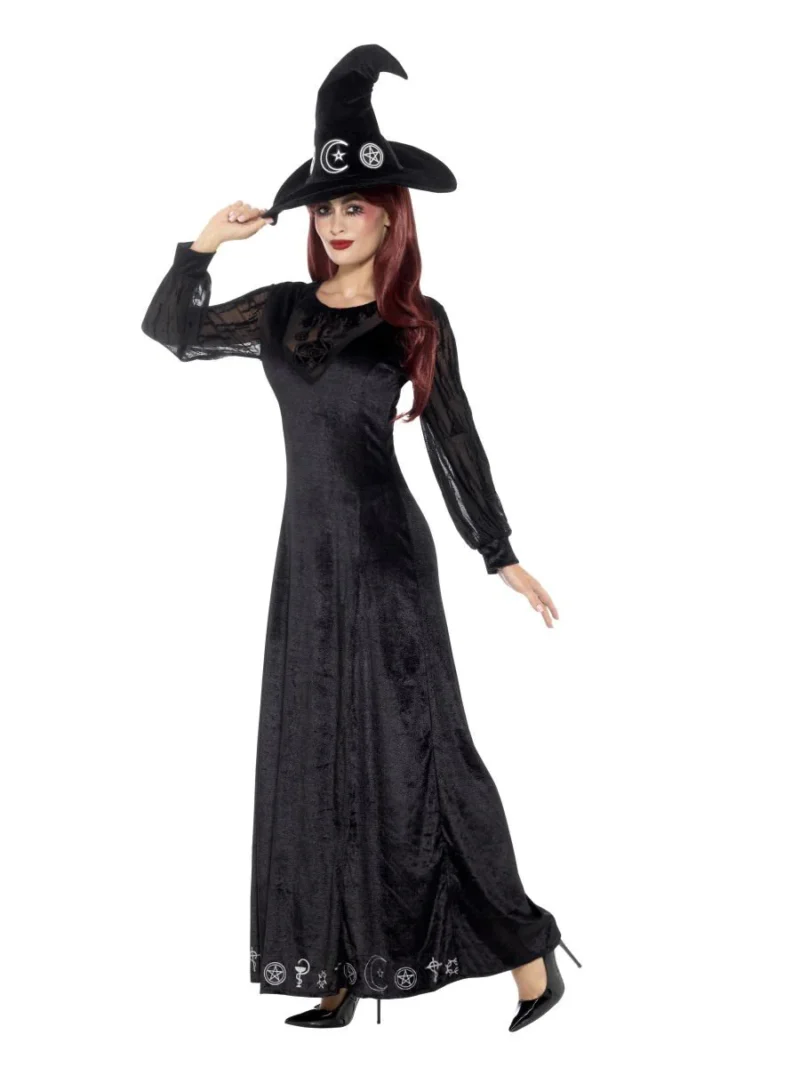 Deluxe Witch Craft Ladies Halloween Fancy Dress Costume - Image 2