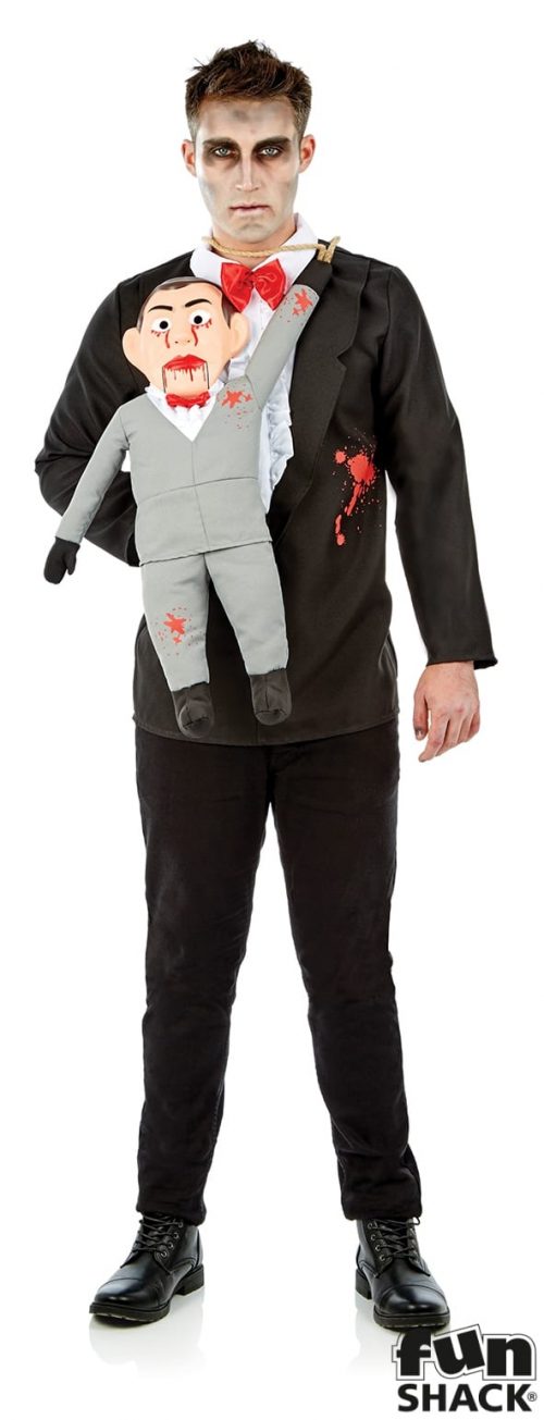 Ventriloquist & Dummy Men's Halloween Fancy Dress Costume