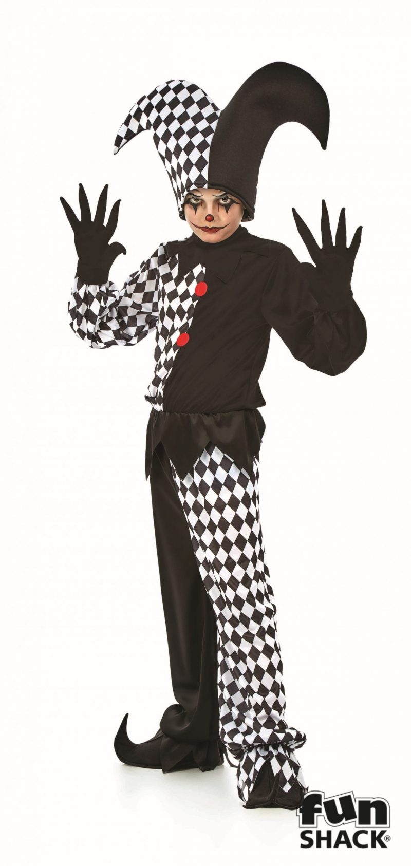 Jester Boy Children's Halloween Fancy Dress Costume