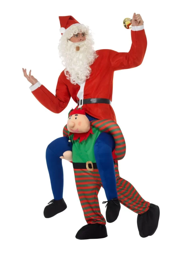 Piggyback Elf Novelty Christmas Fancy Dress Costume - Image 2