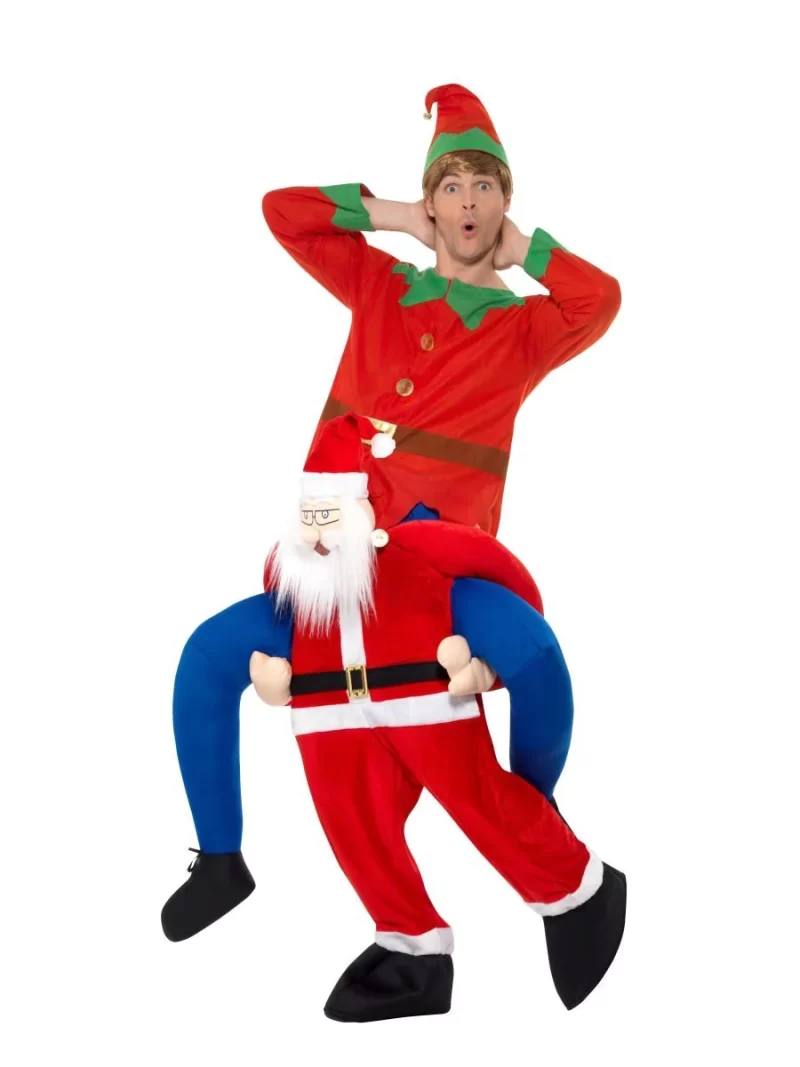 Piggyback Santa Novelty Christmas Fancy Dress Costume - Image 2