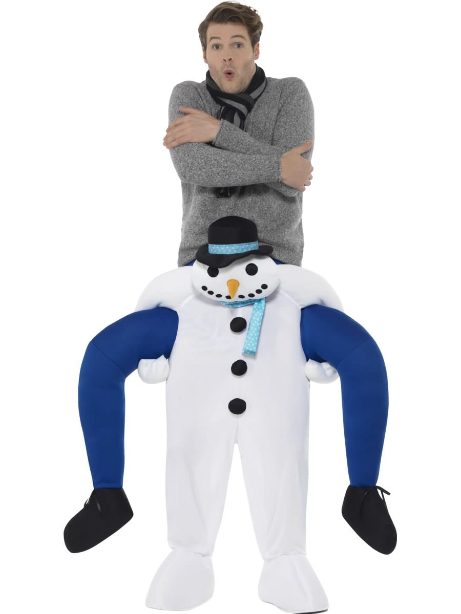 Piggyback Snowman Novelty Christmas Fancy Dress Costume