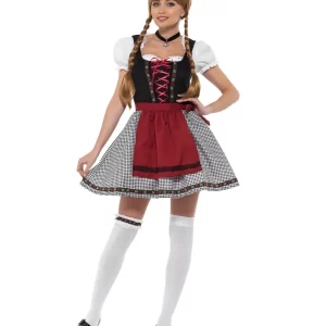 Flirty German Fraulein Oktoberfest Bavarian Ladies Fancy Dress Costume