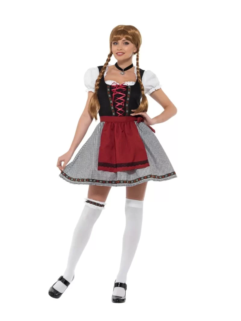 Flirty German Fraulein Oktoberfest Bavarian Ladies Fancy Dress Costume