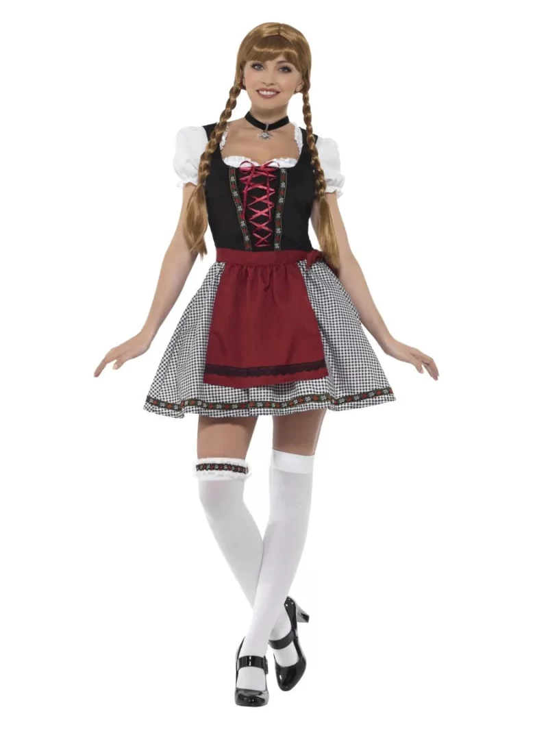 Flirty German Fraulein Oktoberfest Bavarian Ladies Fancy Dress Costume - Image 2