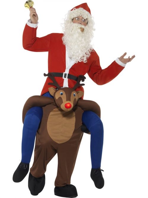 Piggyback Reindeer Rudolf Novelty Christmas Fancy Dress Costume
