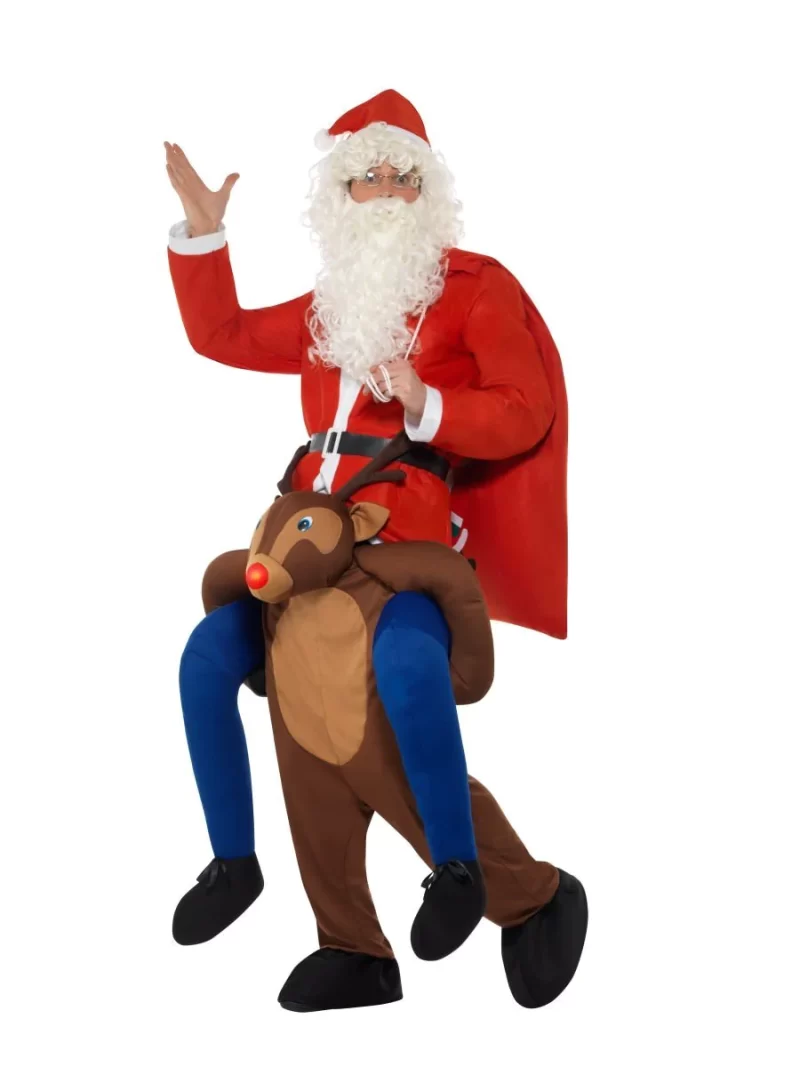 Piggyback Reindeer Rudolf Novelty Christmas Fancy Dress Costume - Image 2