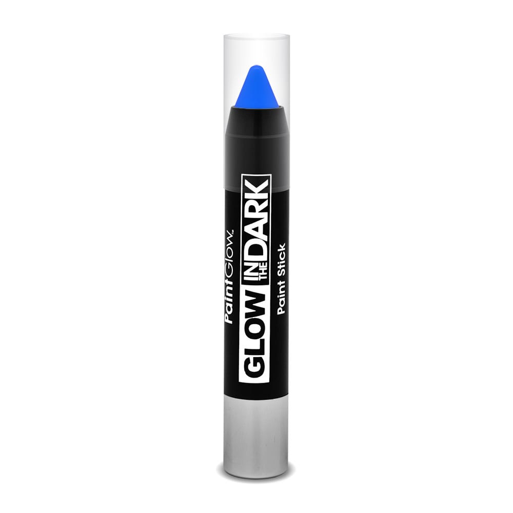 PaintGlow Glow in the Dark Face & Body Paint Stick Intense Blue 3.5g