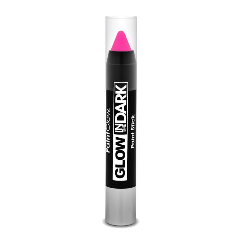 PaintGlow Glow in the Dark Face & Body Paint Stick Intense Pink 3.5g