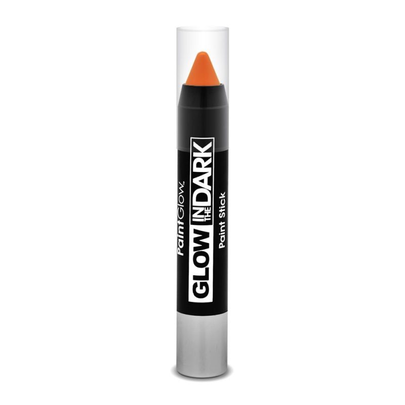 PaintGlow Glow in the Dark Face & Body Paint Stick Intense Orange 3.5g