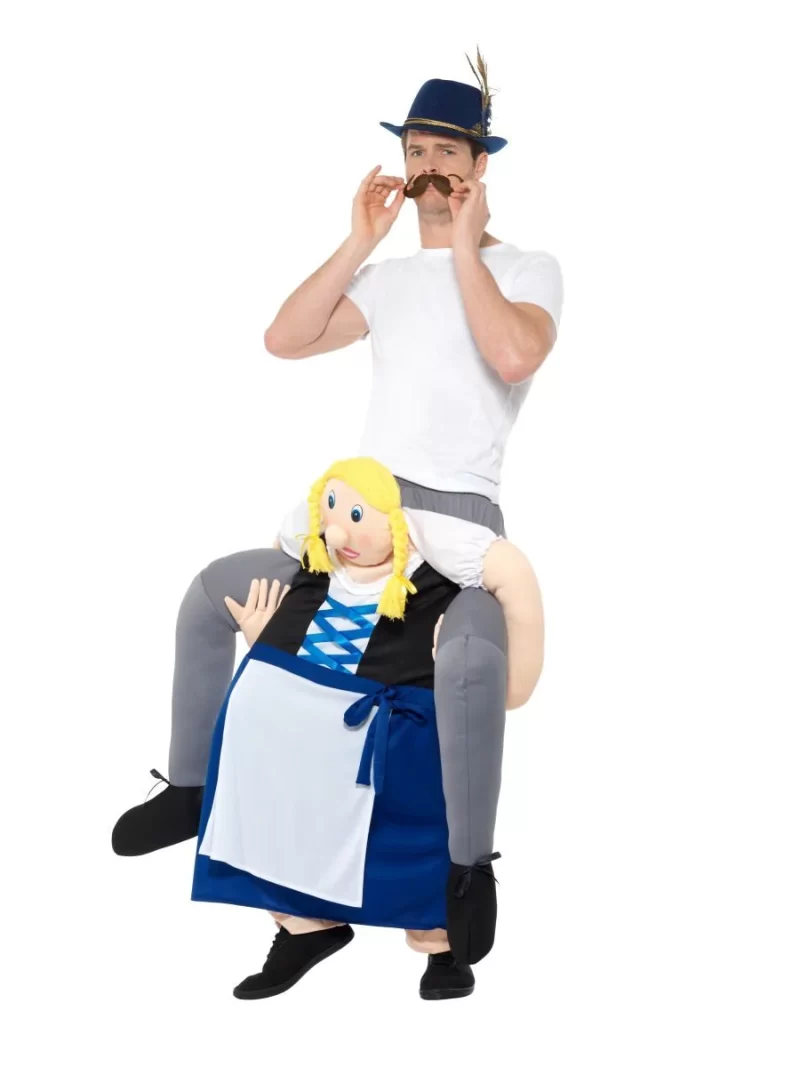 Piggyback Bavarian Beer Maiden (Oktoberfest) Novelty Fancy Dress Costume - Image 2