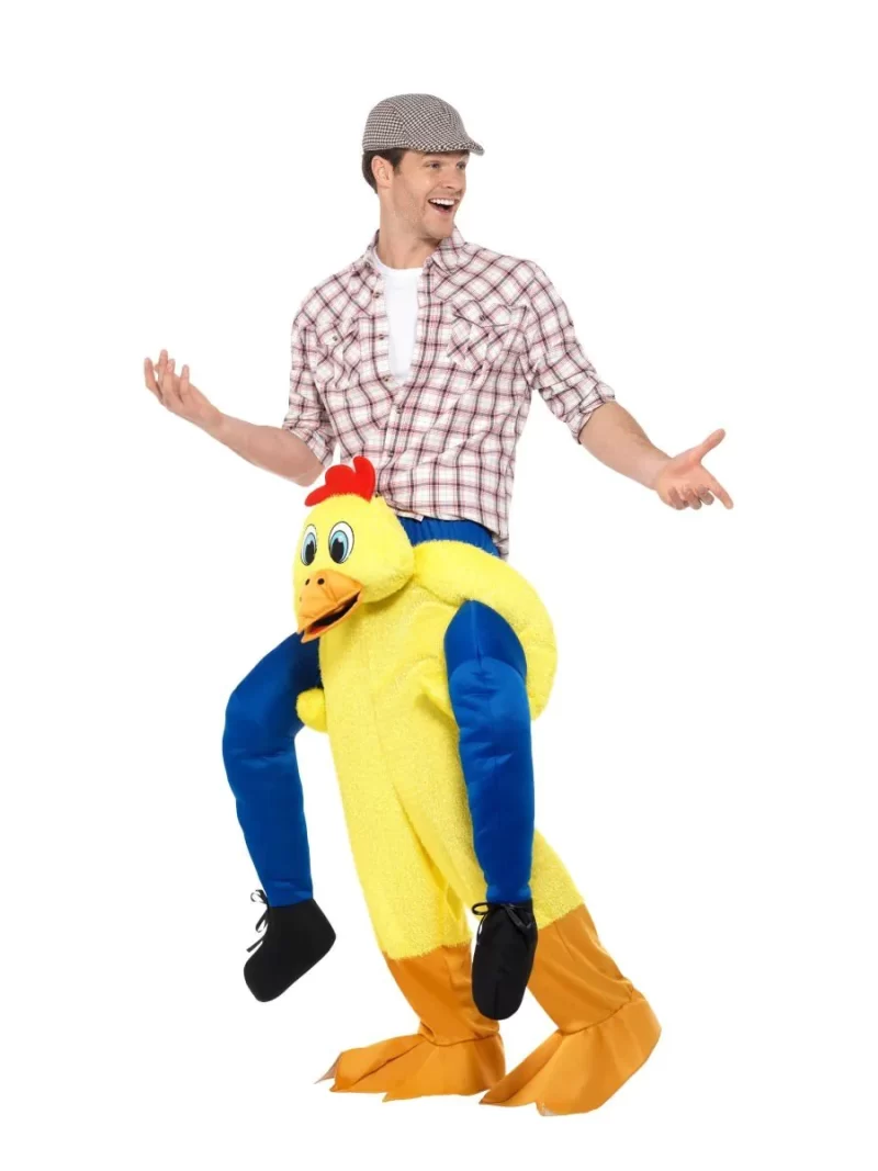 Ride Along Piggyback Chicken Unisex Novelty Fancy Dress Costume - Image 2