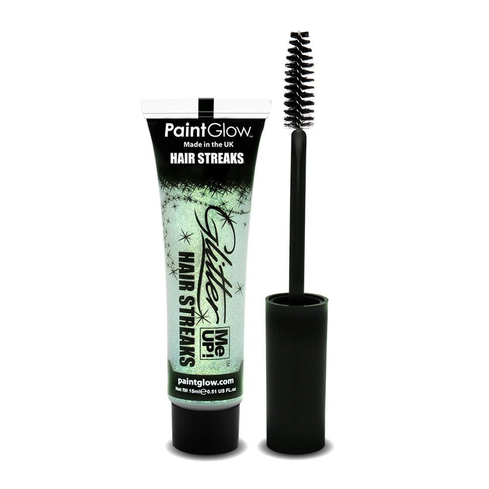 Glitter Hair Streaks White with Brush Applicator 15ml