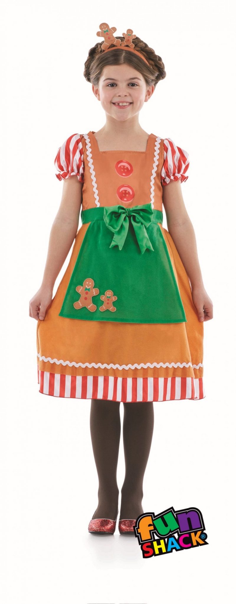Little Miss Gingerbread Children's Christmas Fancy Dress Costume