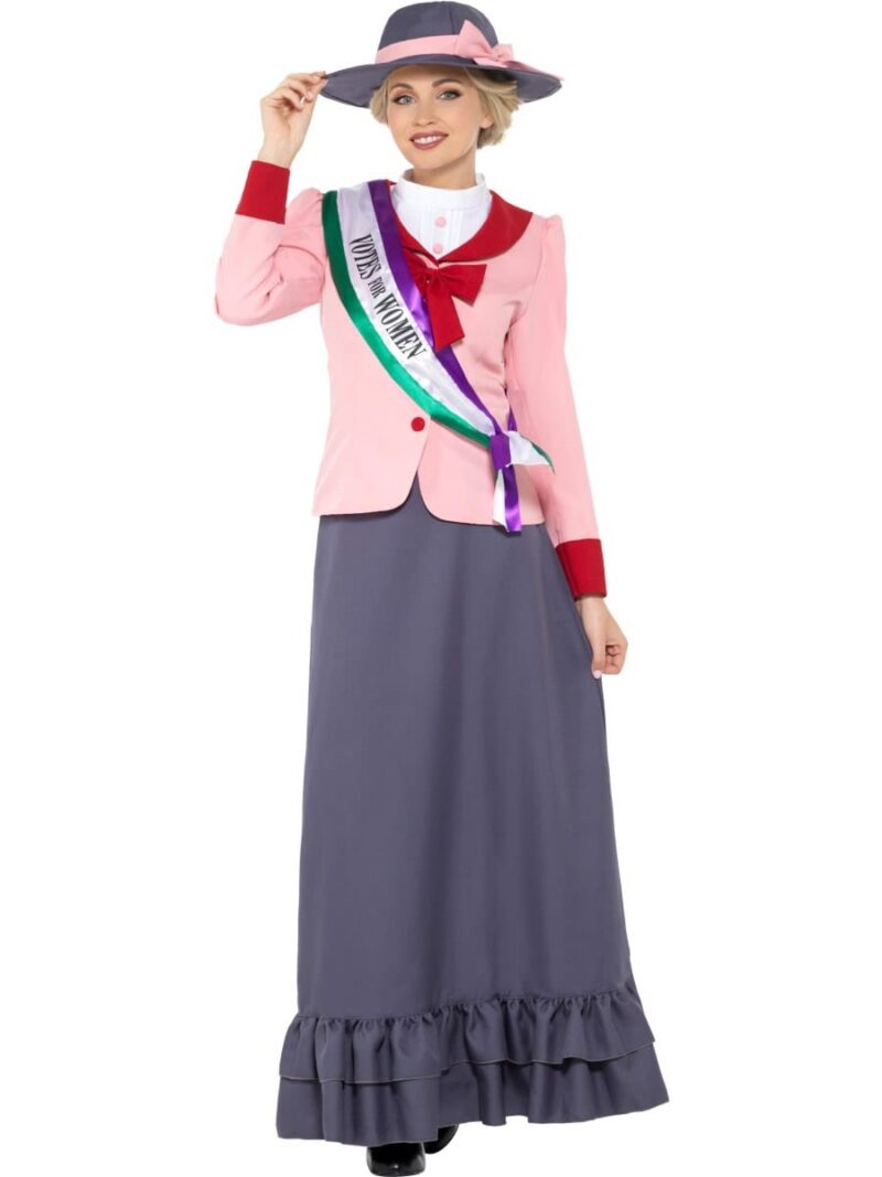 Deluxe Victorian Suffragette Ladies Fancy Dress Costume