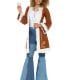Retro Afghan Coat Ladies Fancy Dress Costume
