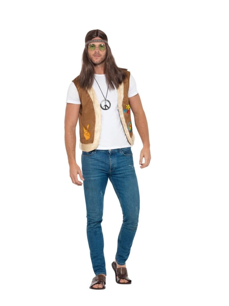 Hippie Waistcoat Unisex Fancy Dress Costume