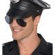 Deluxe Police Hat, Black, Faux Leather