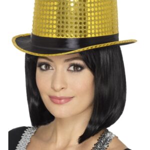 Sequin Top Hat Gold