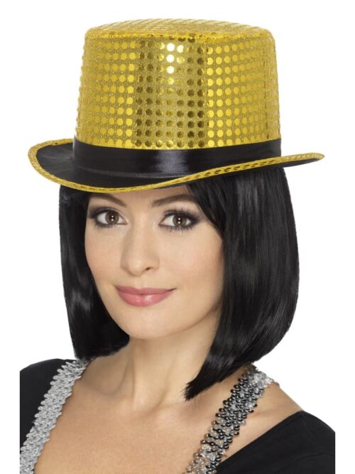 Sequin Top Hat Gold