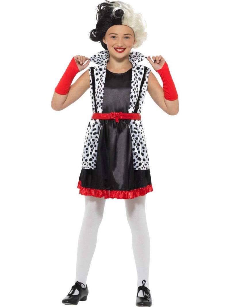 Evil Little Madame (Cruella) Children's Fancy Dress Costume