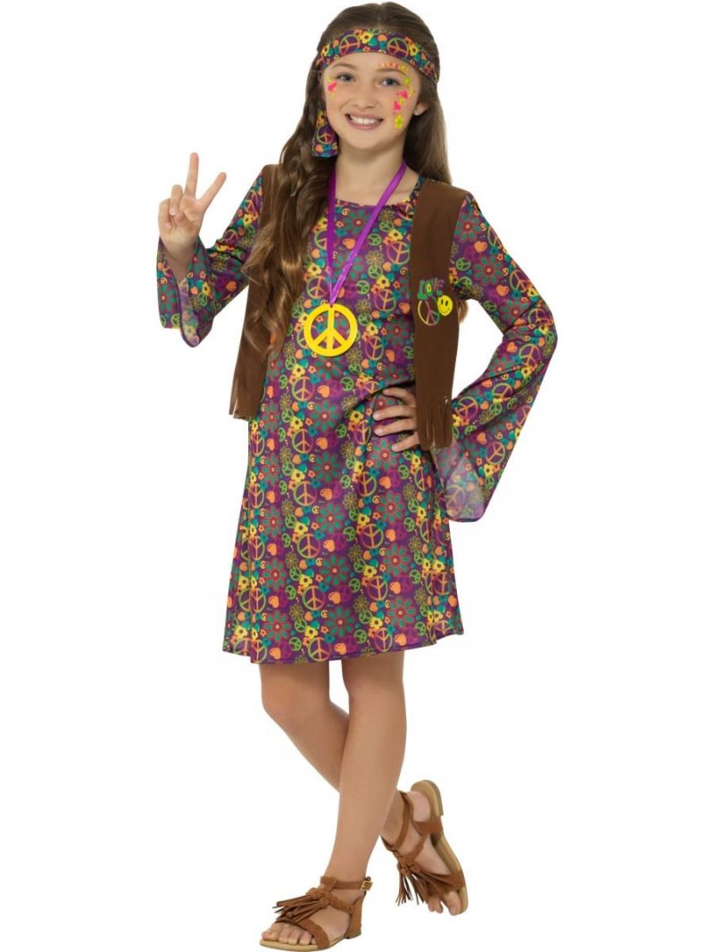 Hippie Girl Children's Fancy Dress Costume