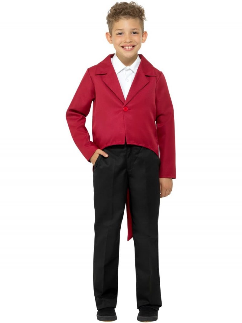 Red Tailcoat Children's Unisex Fancy Dress Costume