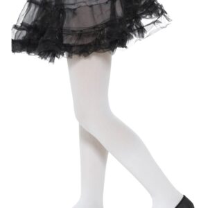 White Children's Opaque Tights Age 6-12