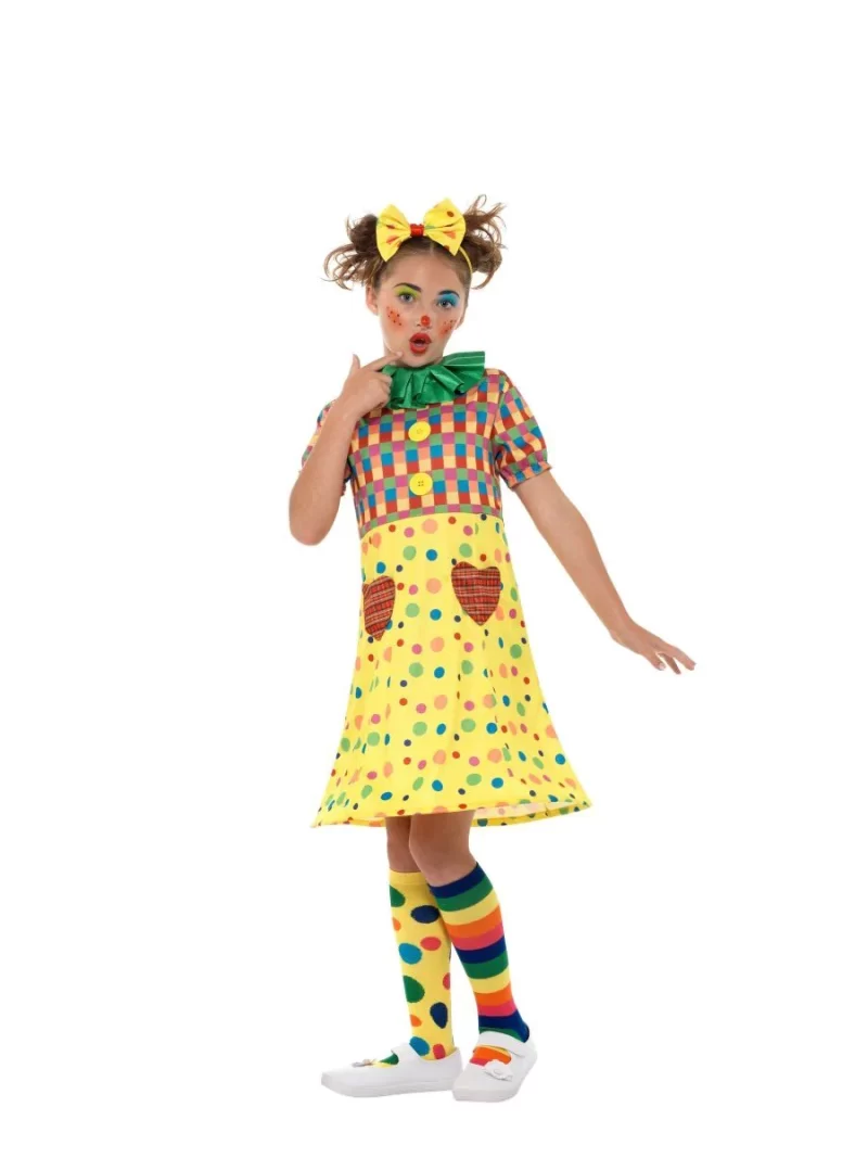 Dotted Clown Girl Children's Fancy Dress Costume - Image 2