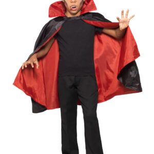 Reversible Children's Vampire Cape Black/Red