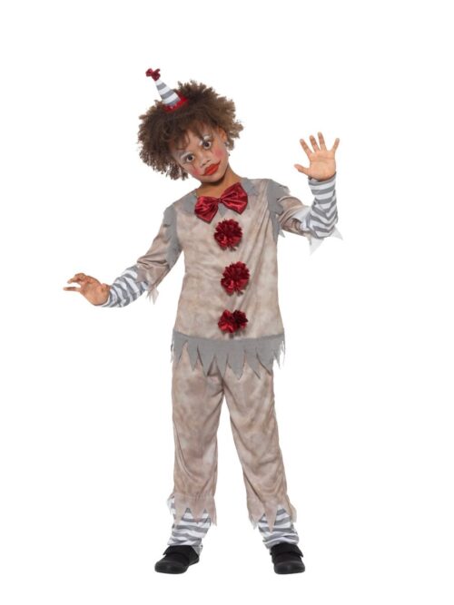 Vintage Clown Boy Children's Halloween Fancy Dress Costume