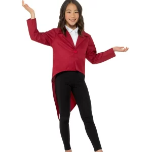 Red Ringmaster Tailcoat Children's Unisex Fancy Dress Costume - Image 2