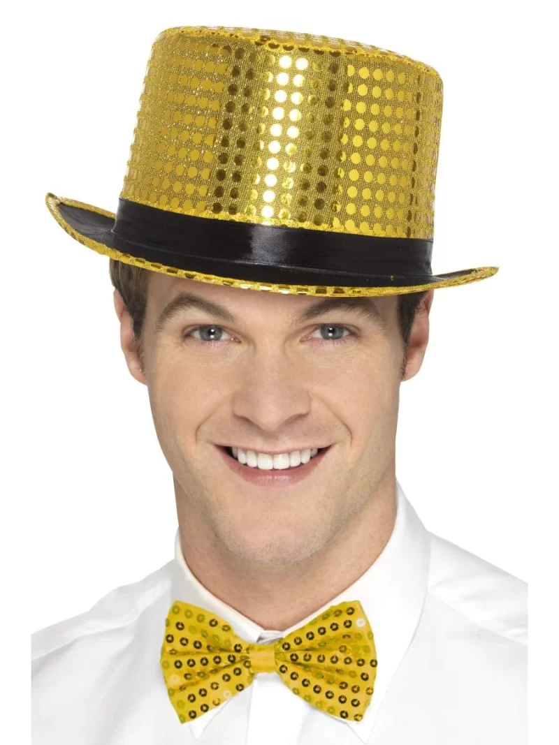 Sequin Top Hat Gold - Image 2