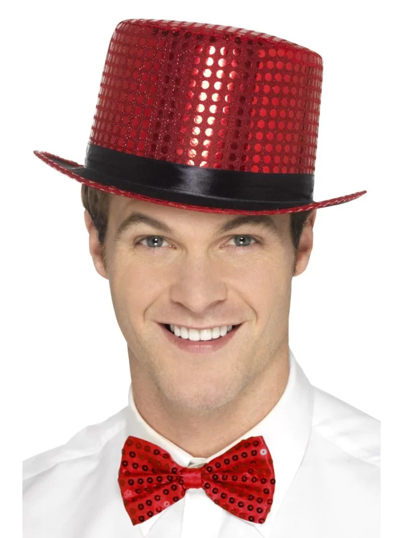 Sequin Top Hat Red - Image 2
