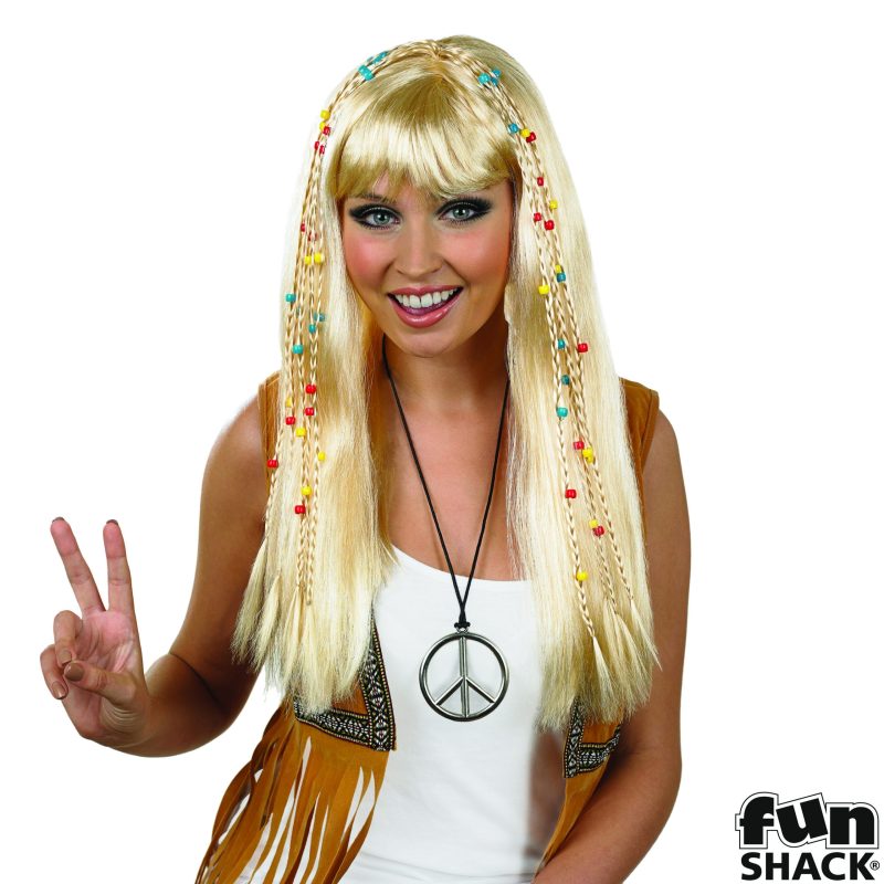 Blonde Braided Hippie Wig