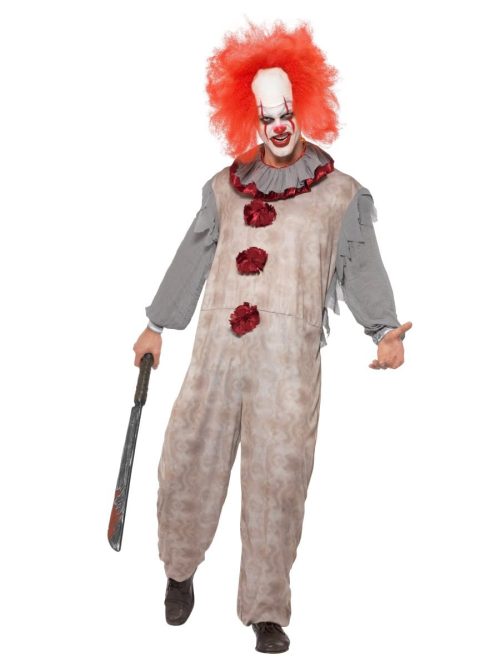 Vintage Clown Halloween Men's Fancy Dress Costume