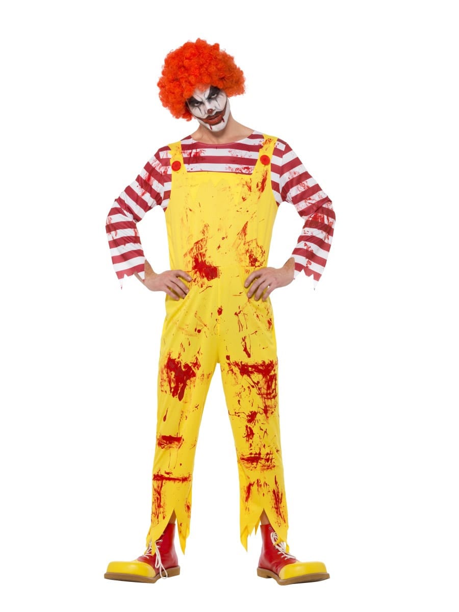 Kreepy Killer Clown Halloween Men's Fancy Dress Costume