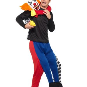 Piggyback Kidnap Clown Halloween Men's Fancy Dress Costume