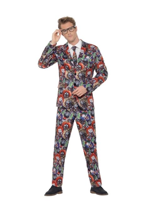 Evil Clown Standout Suit Men's Halloween Fancy Dress Costume