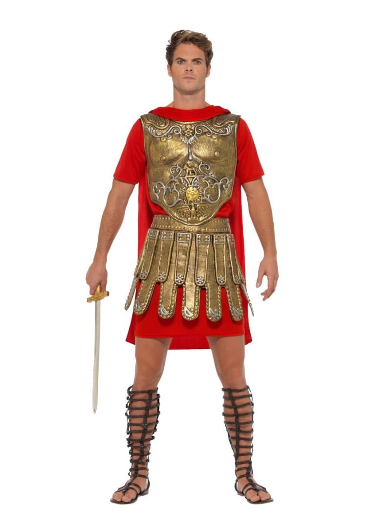 Economy Roman Gladiator Men's Fancy Dress Costume