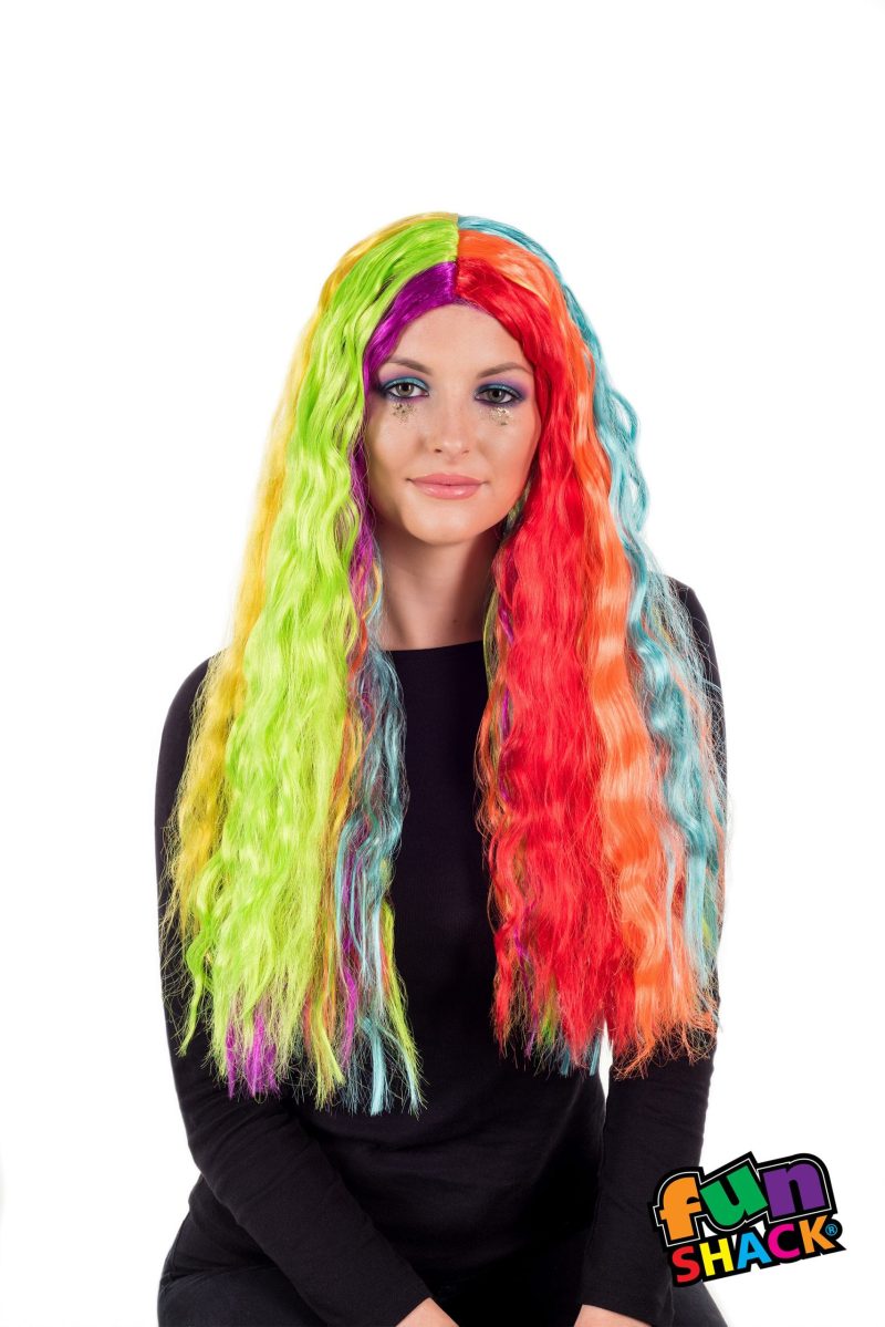 Deluxe Rainbow Wavy Long Wig