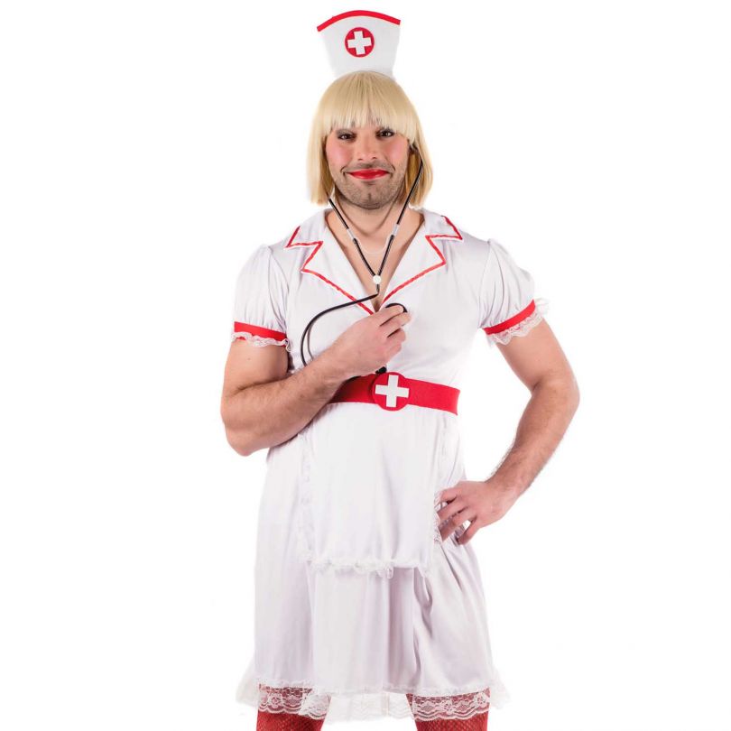 Naughty Nurse Men's Fancy Dress Costume