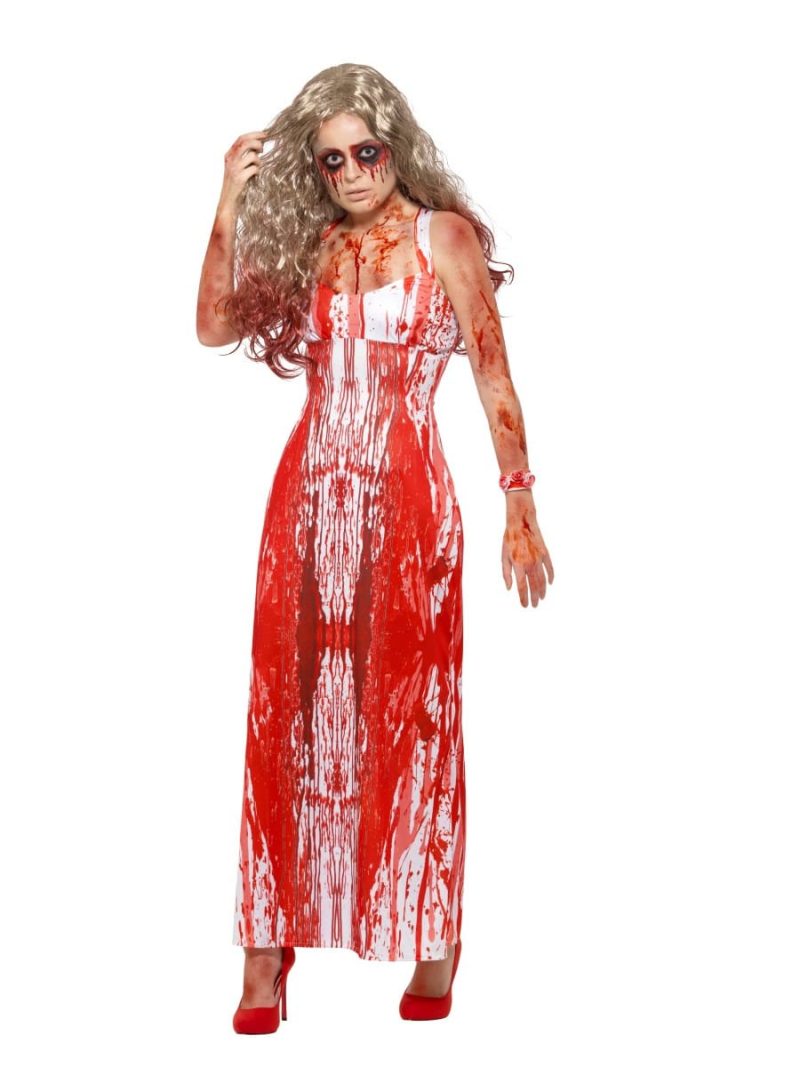 Bloody Prom Queen Ladies Fancy Dress Costume