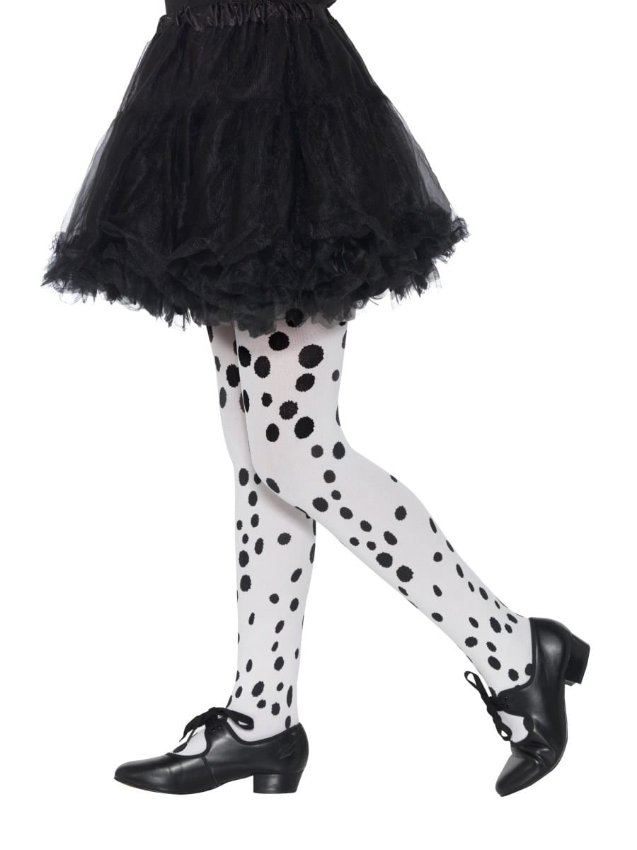 Kids Striped Tights - Black & White - Age 7-10 - 134-146cm