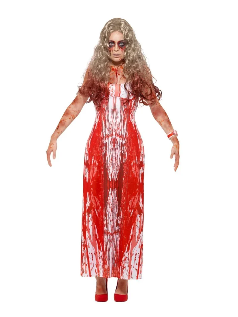 Bloody Prom Queen (Carrie) Ladies Fancy Dress Costume - Image 2