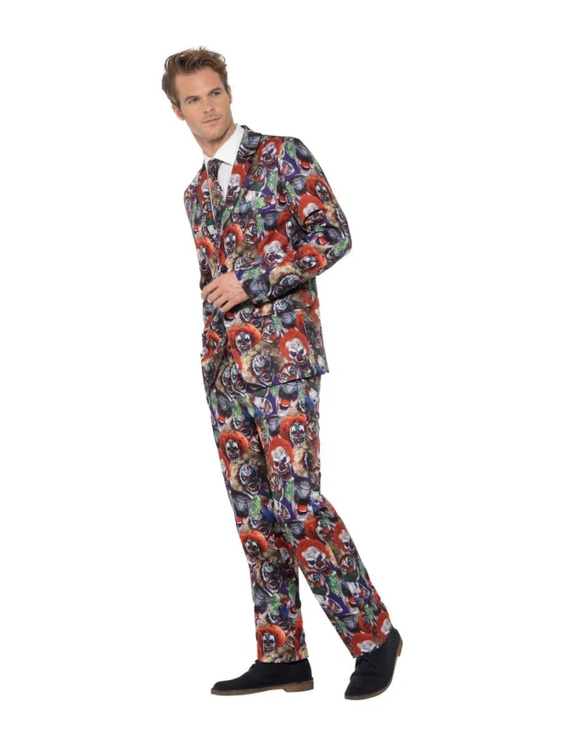 Evil Clown Standout Suit Men's Halloween Fancy Dress Costume - Image 2