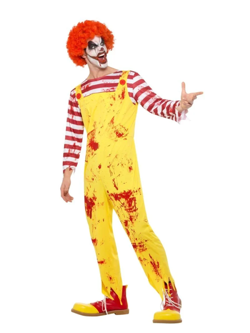 Kreepy Killer Clown (Ronald McDonald) Halloween Men's Fancy Dress Costume - Image 2