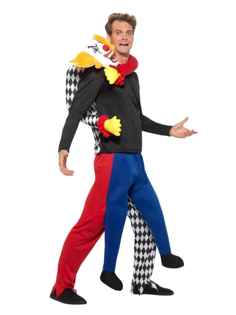 Piggyback Kidnap Clown Halloween Men's Fancy Dress Costume - Image 2