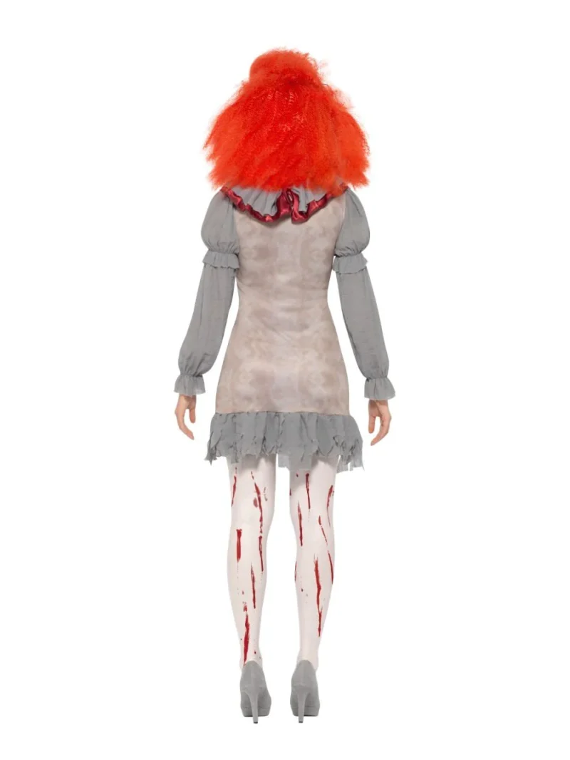 Vintage Clown (IT Pennywise) Halloween Ladies Fancy Dress Costume - Image 3