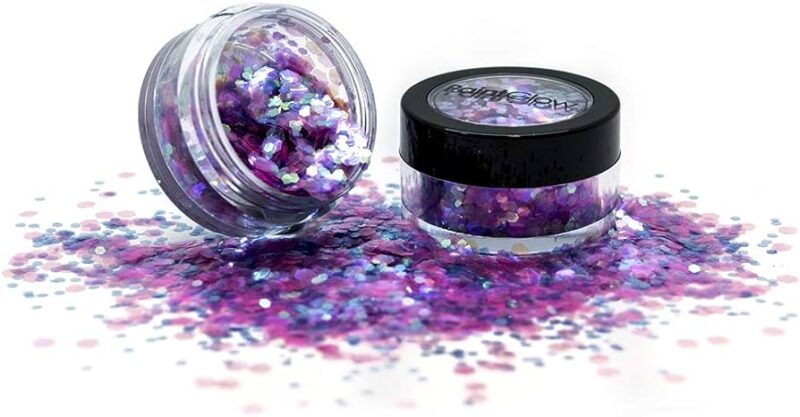 PaintGlow Chunky Holographic UV Cosmetic Glitter 5g Dusk till Dawn Lilac